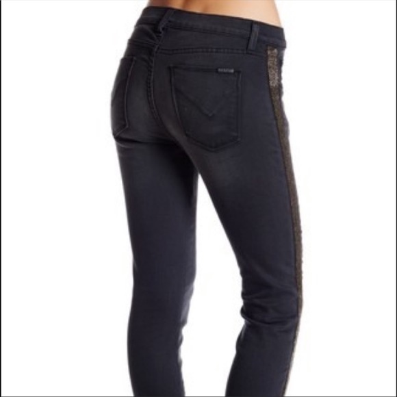 HUDSON Luna Embellish Crop Super Skinny Leg Jeans - Picture 2 of 8
